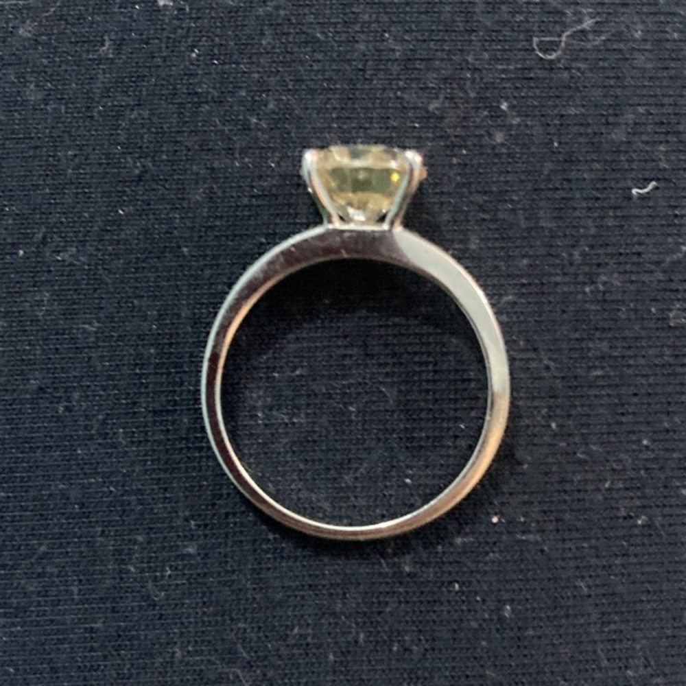 Gorgeous 2.16CT Canary Yellow Moissanite Diamond Solitaire Ring Size 7 - Picture 6 of 6